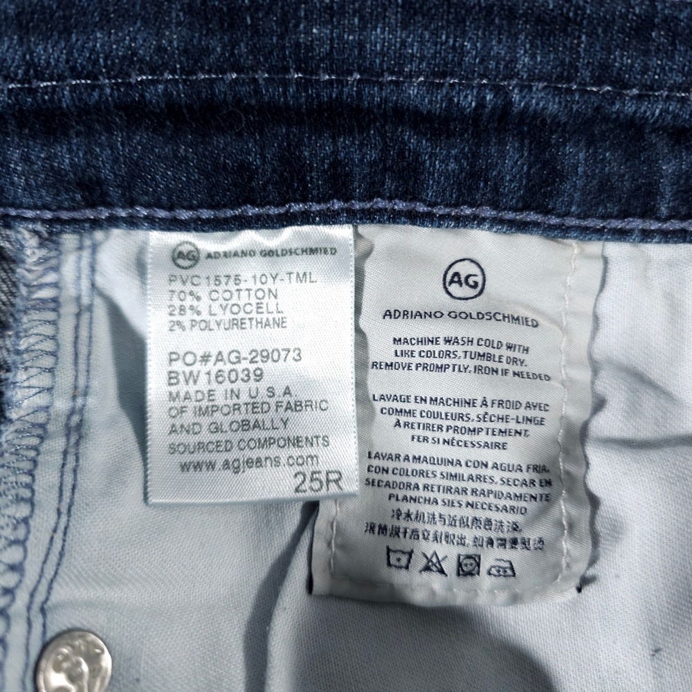 AG Adriano Goldschmied Jeans Womens 25R Blue Ex-Boyfriend Slim Slouchy - Picture 3 of 7